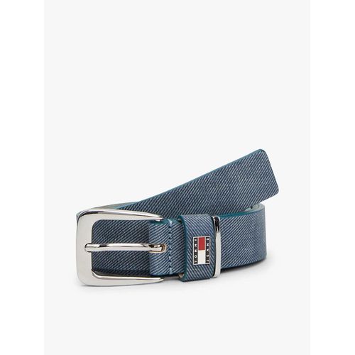 Ceinture Heritage En Cuir Effet Denim Tjw Heritage 3.0 Leather Denim/Denim - 90 Cm