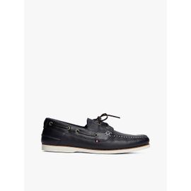 Chaussures Bateau En Cuir Lacets Th Boat Shoe Core Lth/navy Blue