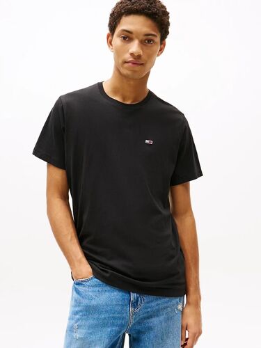 T-Shirt Coupe Standard Classics En Coton Tjm Classic Jersey C Neck/Black - Xs