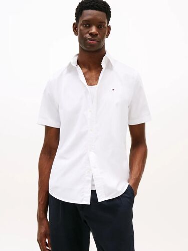 Chemise Coupe Standard Th Flex Flex Poplin Solid S/S Shirt/Optic White - Xs