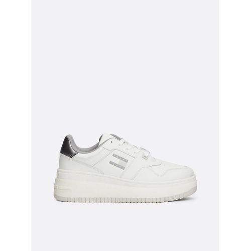 Chaussures De Basket En Cuir Métallisé Tjw Retro Basket Flatform Metal/ecru Metallic Warmstone