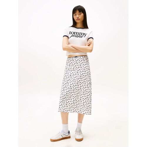 Jupe Longueur Midi À Bordure Tjw Midi Aop Skirt/White Bird Aop - S