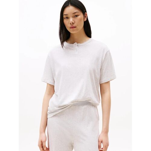 T-Shirt De Pyjama Décontracté À Col Henley Ss Modal Henley T-Shirt/Warm Ice Grey Heather - M
