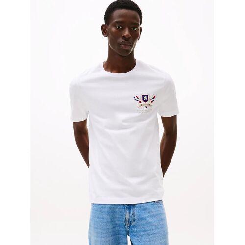 T-Shirt En Coton À Blason Th Hilfiger Colour Crest Tee/White - M