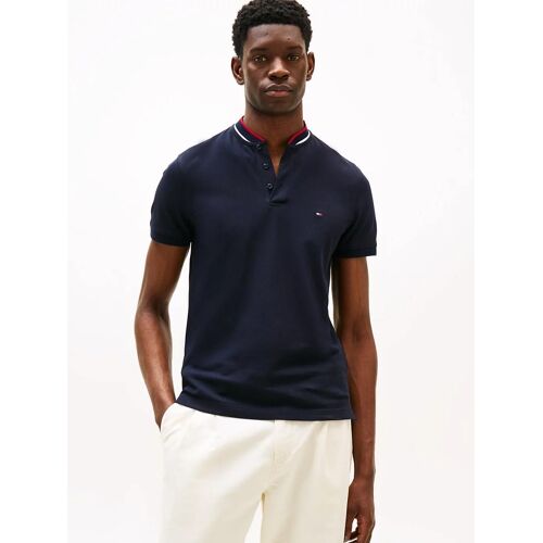 Polo Ajusté À Col Officier Mao Rwb Tipped Slim Polo/Navy Blue - L