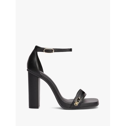 Chaussures En Cuir Talon Haut Et Bride High Heel Sandal Leather/black