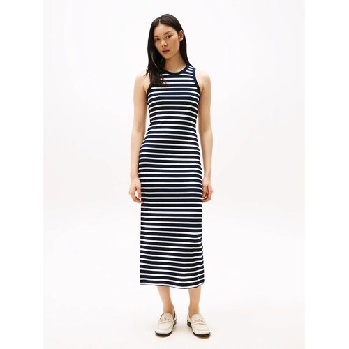 Robe Longue Moulante Sans Manches Slim 5x2 Rib Midi Dress Ns/Dark Night Navy/ Ecru Stp - S