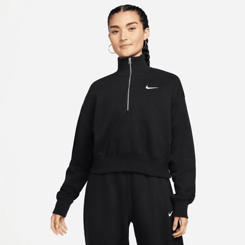 Sweat Court À 1/4 De Zip Nike Sportswear Phoenix Fleece Pour Femme - Noir