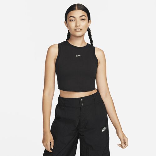 Débardeur Court Ajusté Côtelé Nike Sportswear Chill Knit Pour Femme - Noir - Xs (Fr 34-36)
