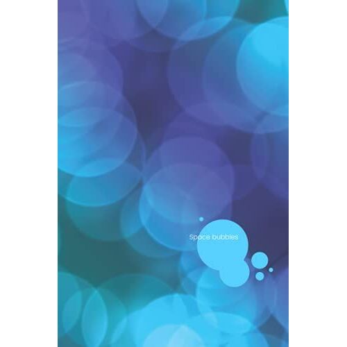 Space Bubbles Sketchbook: Blue And Purple Mixed Media Art Book White Blank 120 Pages/60 Sheets 6x9 A5