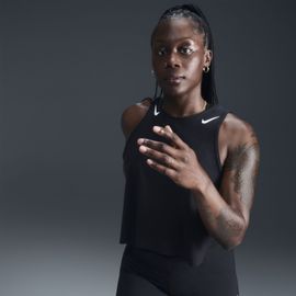 Débardeur Court De Running Dri-Fit Adv Nike Aeroswift Pour Femme - Noir