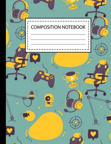 Composition Notebook: Cut Wide College Ruled Notebook For Video Game .