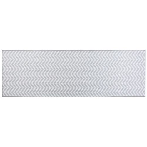Tapis Blanc Et Gris 80 X 240 Cm Saikheda