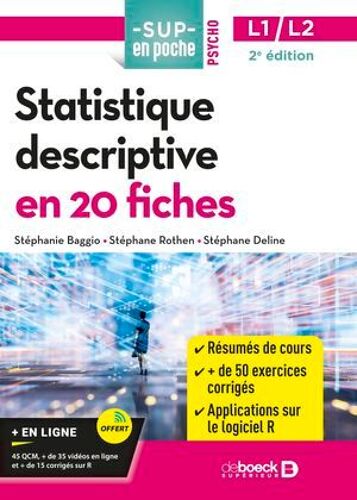 Statistique Descriptive En 20 Fiches : Licence 1 Et Licence 2