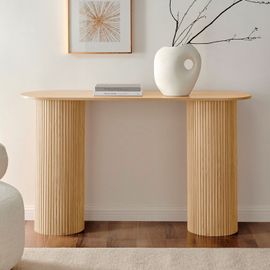 Table Console 140 Cm Callix Uh11174 Mdf Lattes Chêne (Lorikeet Living)