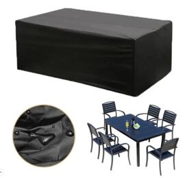 Imperméable Bâche Salon De Jardin Couverture Protection Pour Table, Canapé Housse De Meuble Anti-Vent/Pluie/Uv (180 X 120 X 74cm)