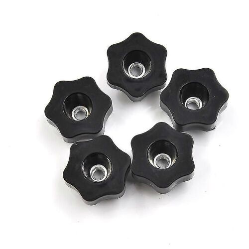 4pcs M6 Female Thread Star Knob Poignées façonnées à travers le trou De serrage Écrous Boutons