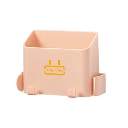 Support de téléphone mural multifonction avec crochets de trou de charge Auto-adhésif Télécommande Boîte de rangement Organisateur Étagère suspendue Rack pour chambre à coucher