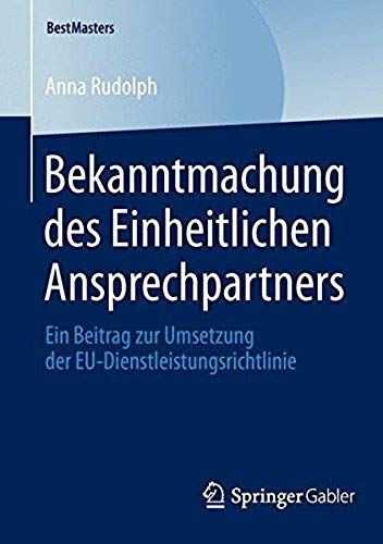 Bekanntmachung Des Einheitlichen Ansprechpartners
