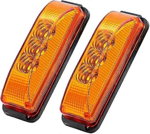 Lumière De Marqueur Latéral Étanche, 2pcs Led Side Marker Light 12v, Pour Van Truck Caravan Car Bus (Jaune)
