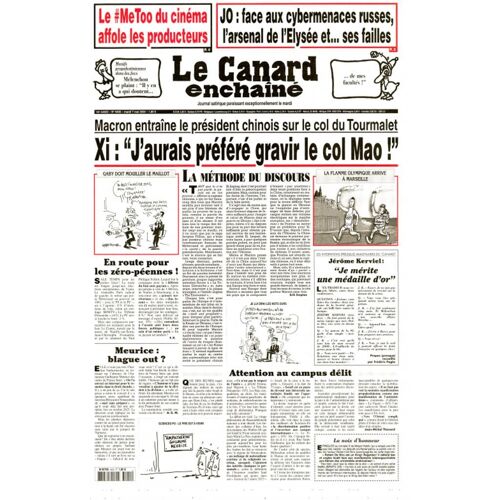 Le Canard Enchainé N° 5400 : "Xi : J'aurais Préféré Gravir Le Col Mao !"