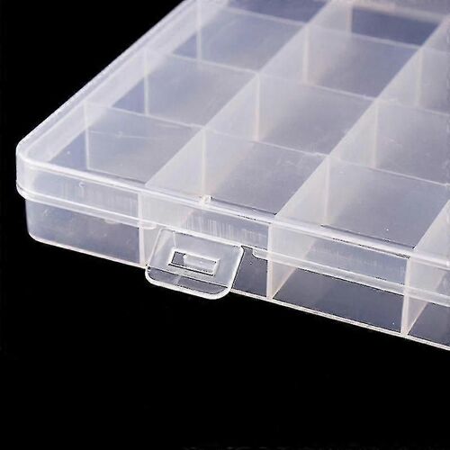 24 Compartiment Plastique Boîte de Rangement Bijoux Boucle d'oreille Perles Case Conteneur Nouveau
