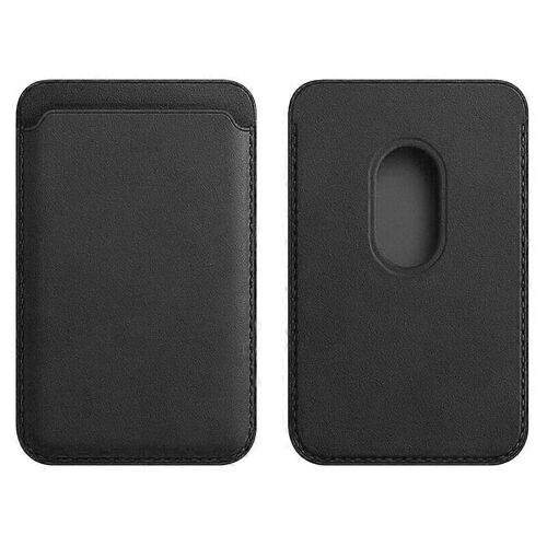 Porte-carte d'adsorption magnétique en cuir PU compatible pour iPhone 12 12 mini 12 Pro 12 Pro Max