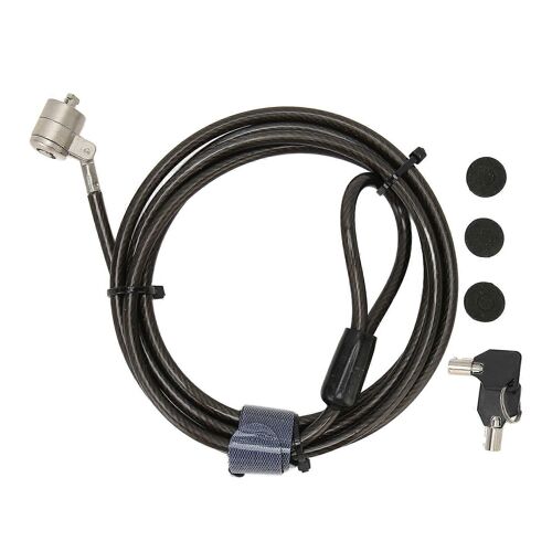Câble antivol pour ordinateur portable avec 2 clés Flexibilité de longueur réglable Prévention du vol Serrures de sécurité pour ordinateur portable pour trous de serrure nano 6x2.5mm