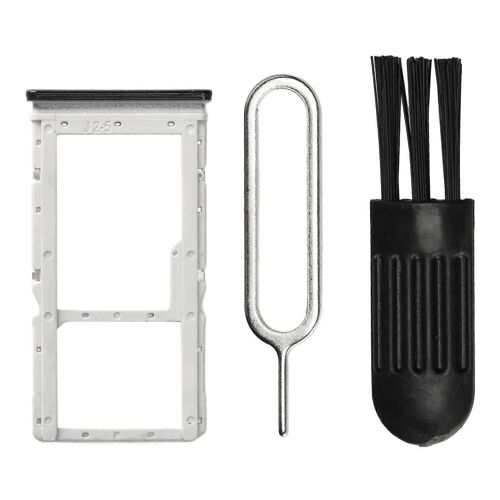 Plateau De Carte Sim Ensemble Brosse En Plastique Broche D'éjection Porte-Carte De Rangement Accessoires Pour Smartphone Pour Redmi Note 8 Pro Noir