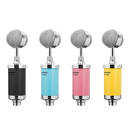 Microphone à condensateur pour microphone d'enregistrement en direct, bleu