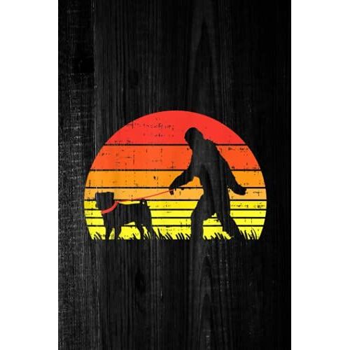 Daily Dream Journal: Bigfoot Sasquatch Pug Retro Animal Pet Dog Lover Owner