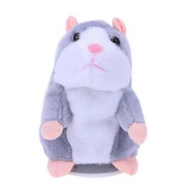 Petite souris hamster parlante, peluche Animaux en peluche Apprendre le son (gris)