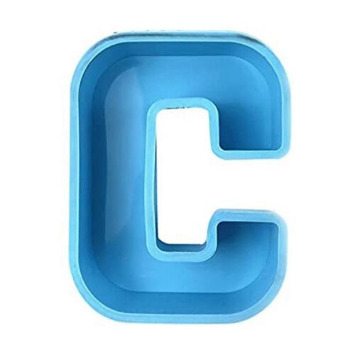 1pcs Alphabet Moule Grande Taille Pas Facile À Casser Lettre De Silicone A À Z 3d Décoration De Moule Pour La Décoration De Fête-Taille: C