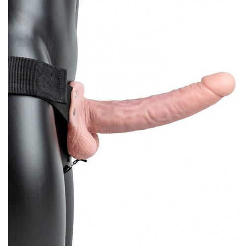 Gode Ceinture Creux Avec Testicules - 22.5 Cm