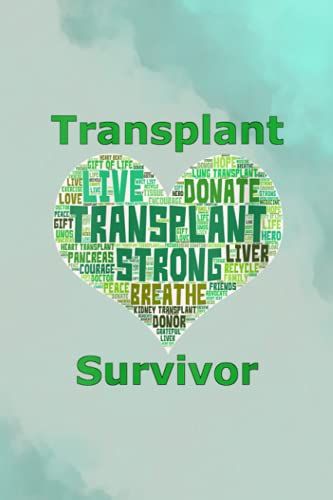 Storyboard Notebook - Womens Transplant Survivor Heart Word Art Lung Kidney Heart Liver