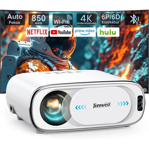 ¿Auto Lens Cap+ Ai Auto Focus¿Videoprojecteur Wifi Bluetooth,28000L 850Ansi Retroprojecteur 4K Supporte,1080P Full Hd Projecteur Portable,Auto 4P/6D Keystone Correction,50% Zoom Home Cinéma