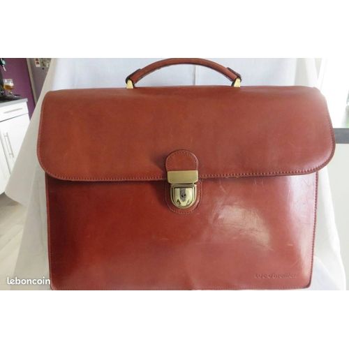 Cartable Cuir Luc D'arvillers Vintage