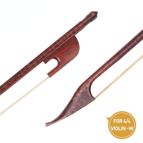 4/4 Taille Violon Professionnel Violon Archet Balance Snakewood Bow Baroque Snakewood Blanc Mongolie Crin Violon Pièces