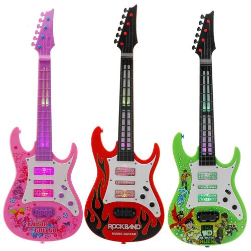 4 Cordes Musique Guitare Électrique Instrument De Musique Pour Enfants Jouet Pour Enfants,Rose