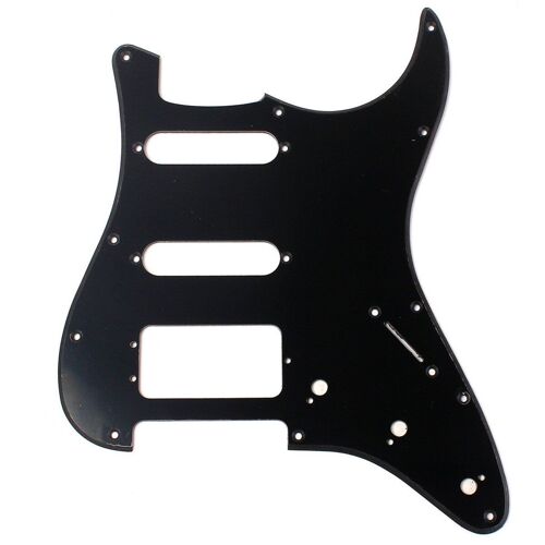 3ply Hss Guitar Pickguard Direct Fit Pour Usa/Mex Fenders Stratocaster Strat, Noir