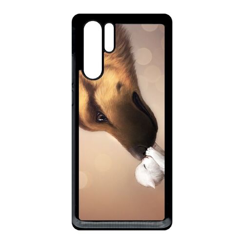 Coque huawei p30 pro - amour de chaton chien - noir
