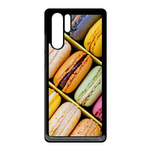 Coque huawei p30 pro - boite de delicieux macarons - noir