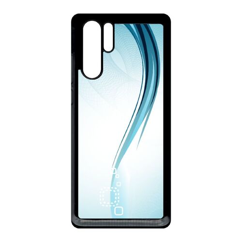 Coque huawei p30 pro - forme bleu arrondi - noir