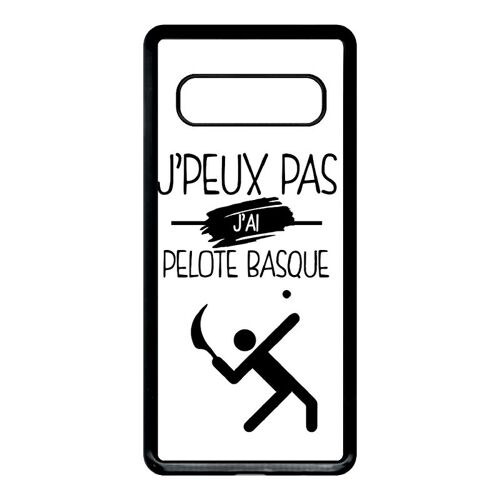 Coque Galaxy S10 - J Peux Pas J Ai Pelote Basque 1 - Noir