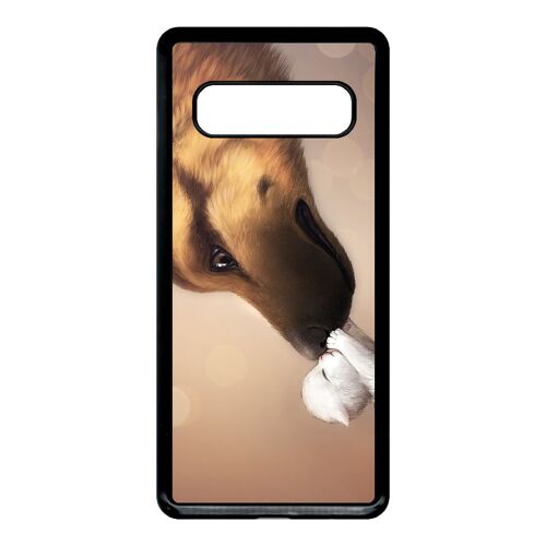Coque Galaxy S10 - Amour De Chaton Chien - Noir