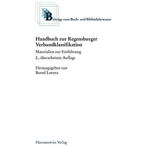 Handbuch Zur Regensburger Verbundklassifikation