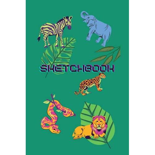 Sketchbook:A4 200 Blank Page Jungle Kids Sketchbook 6 X 9: Sketchbook Kids