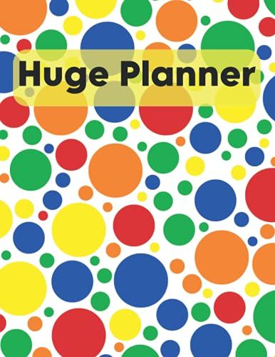 Huge Planner: Large Monthly Planner | 8.5x11 In | 1 Month On 2 Pages | Undated | Sufficient For 18 Months | Lays Flat Easily