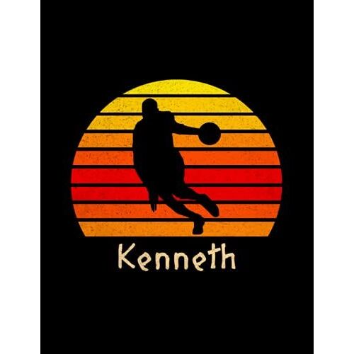 Kenneth Name Gift Personalized Basketball Lined Notebook, Journal For Sport Lovers: Management, Pocket, 8.5 X 11 Inch, A4, College, Stylish Paperback, ... Journal, 110 Pages, Pretty, 21.59 X 27.94 Cm