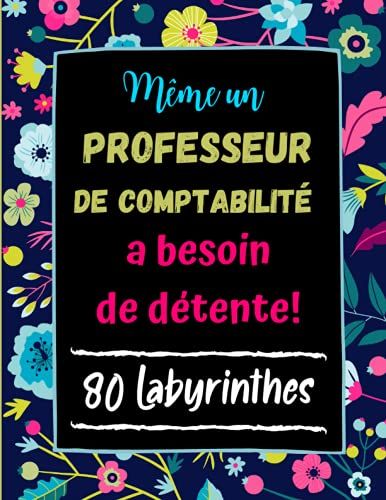 Même Un Professeur De Comptabilité A Besoin De Détente: 80 Labyrinthes Avec Solutions. Cadeau Original Pour Prof De Compta . Cahier Grand Format (French Edition)